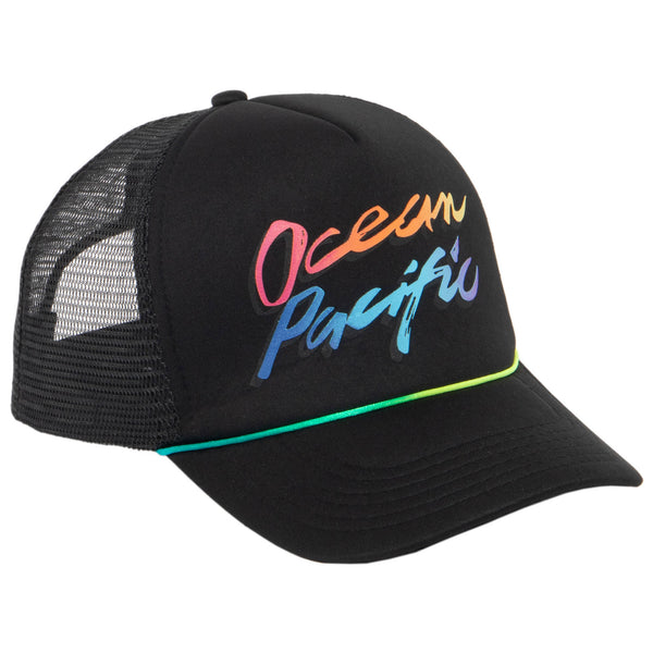 San Diego Hat Company Ocean Pacific - 5 Panel Trucker Hat With Neon Logo
