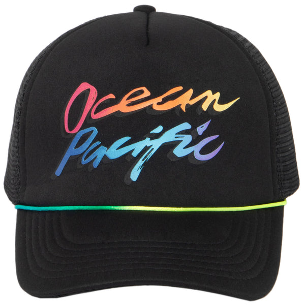 San Diego Hat Company Ocean Pacific - 5 Panel Trucker Hat With Neon Logo