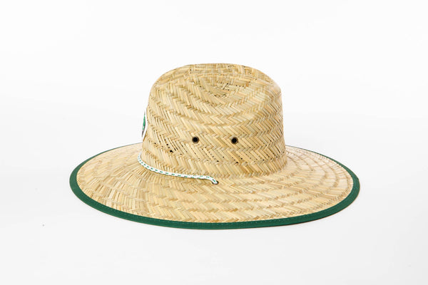 San Diego Hat Company ONE UP Collection Palm Straw Lifeguard Natural/Green