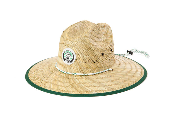 san diego hat company ONE UP Collection Palm Straw Lifeguard Natural/Green