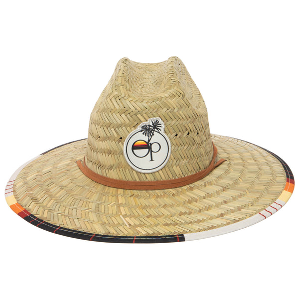 San Diego Hat Company Original OP - Lifeguard Hat With Striped Underbrim Print By Ocean Pacific