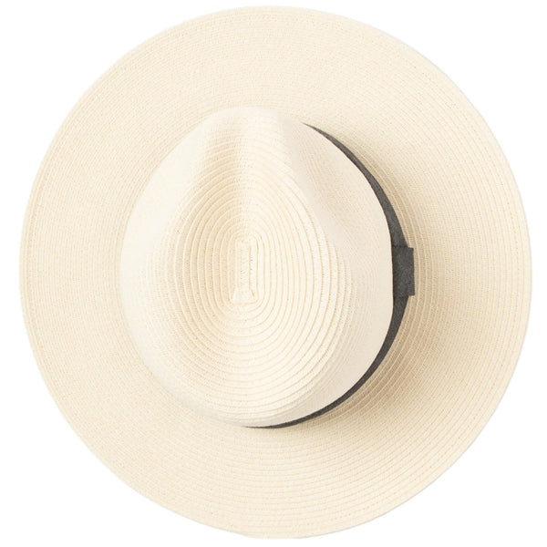 San Diego Hat Company Out Of Office - Ultrabraid Fedora With Chambray Band (UBM4457) White