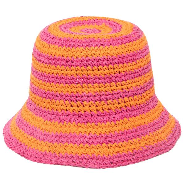 san diego hat company Palo Bucket - Trina Turk Pink Stripe