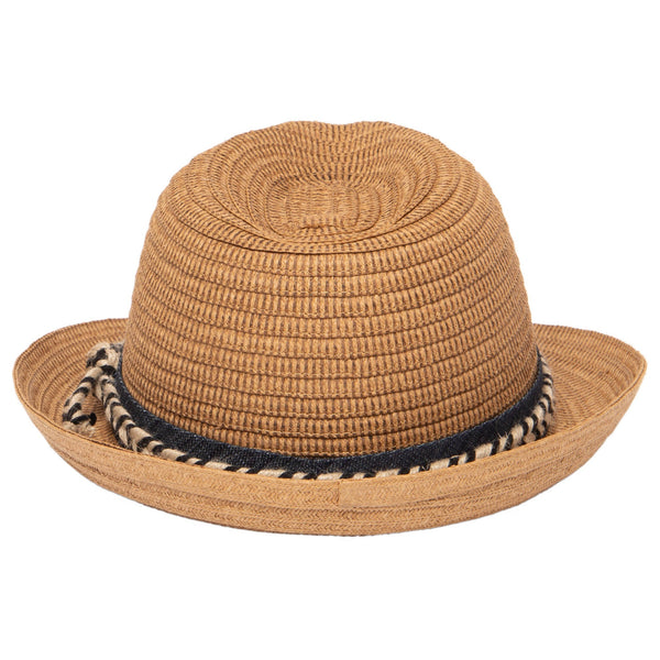 San Diego Hat Company Paperbraid Stingy Brim Fedora With Layered Bands