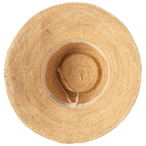 San Diego Hat Company Perla - Crochet Raffia Bell Bucket Hat