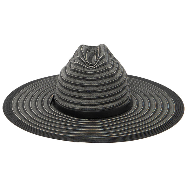 San Diego Hat Company Renata - Wide Brim Cattleman's Crease Sun Hat Black