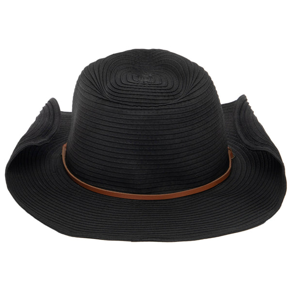 San Diego Hat Company Sadie - Women's Cowboy With Adjustable Chin Cord Black