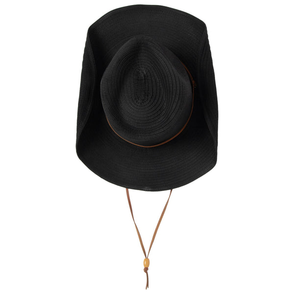 San Diego Hat Company Sadie - Women's Cowboy With Adjustable Chin Cord Black
