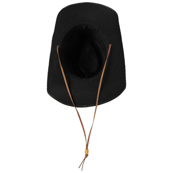 San Diego Hat Company Sadie - Women's Cowboy With Adjustable Chin Cord Black