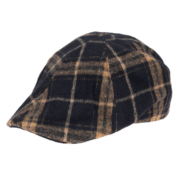 san diego hat company Faux Wool Plaid Driver Cap