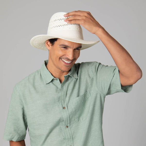 San Diego Hat Company Mens Paperbraid Ivory Fedora