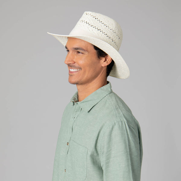 San Diego Hat Company Mens Paperbraid Ivory Fedora