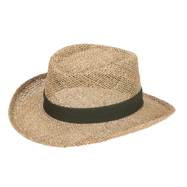 san diego hat company Mens Stiff Seagrass Gambler