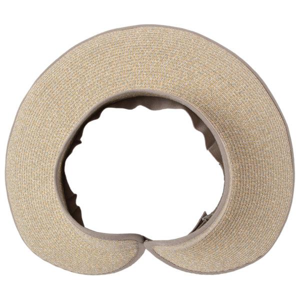 San Diego Hat Company San Diego Hat Company's Signature Women's Ultrabraid Large Brim Visor Grey/Tan
