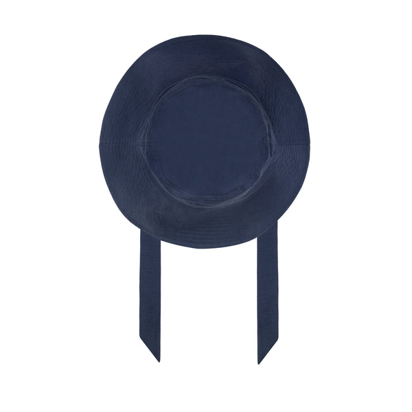 San Diego Hat Company Serenity - Cut And Sew Bucket With Ribbon Ties Navy