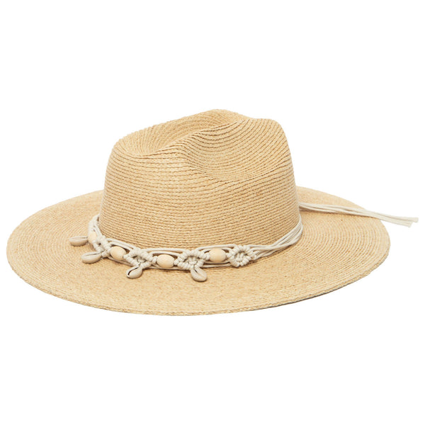 san diego hat company Shell - Raffia Cattleman's Crease Sun Hat