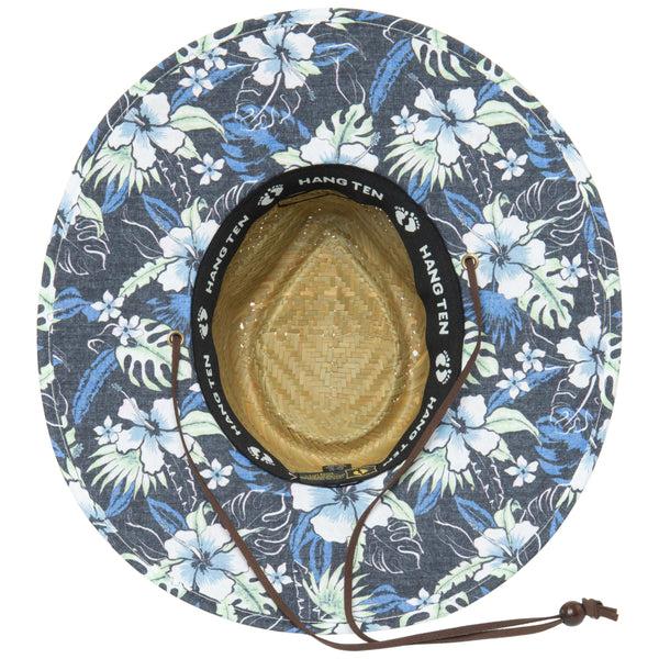 San Diego Hat Company Shoots - Lifeguard Hat With Pinch Crown And Floral Print By Hang Ten Blue