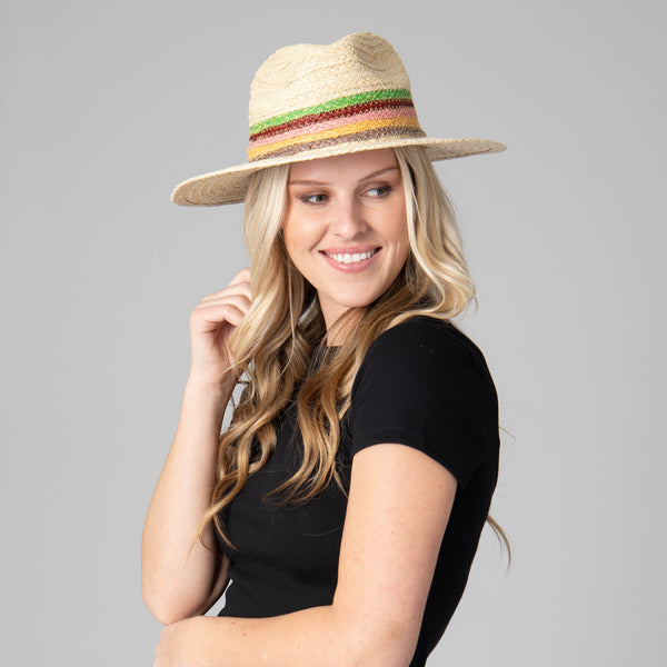 San Diego Hat Company Sunrise Women's Raffia Fedora