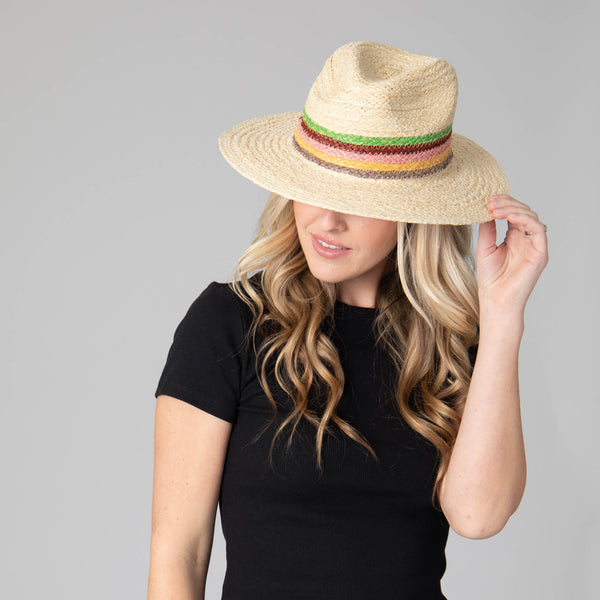 San Diego Hat Company Sunrise Women's Raffia Fedora