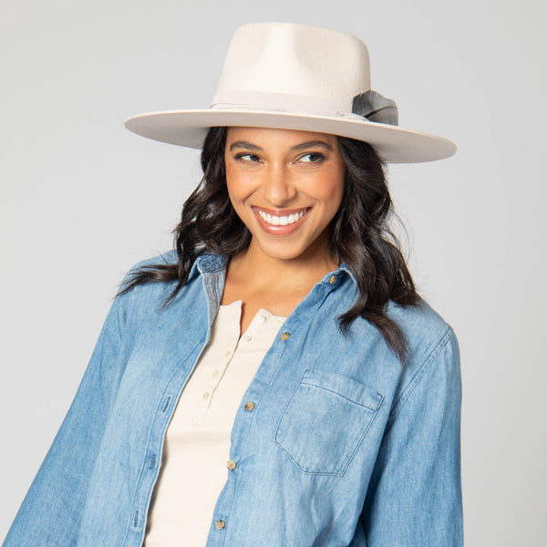 San Diego Hat Company Take My Name - Women's Stiff Brim Fedora With Heart Shaped Crown