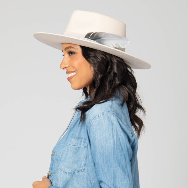 San Diego Hat Company Take My Name - Women's Stiff Brim Fedora With Heart Shaped Crown