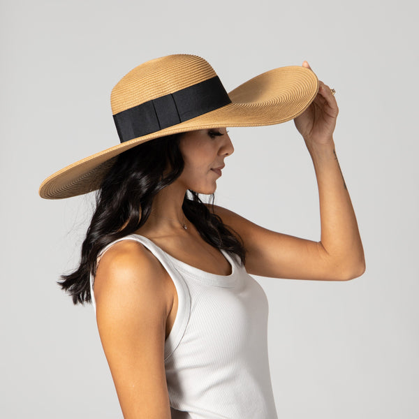 San Diego Hat Company The Glam Floppy - Women's Large Brim Hat Black