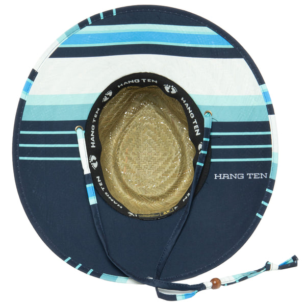 San Diego Hat Company Tubular- Lifeguard Hat With Navy Striped Under Brim Print By Hang Ten