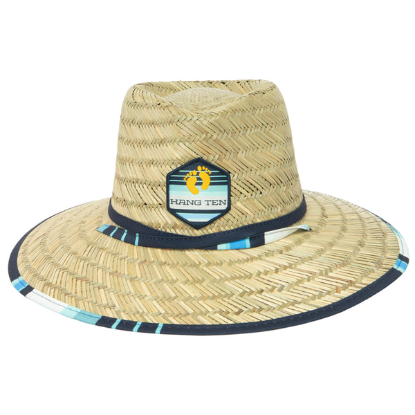 San Diego Hat Company Tubular- Lifeguard Hat With Navy Striped Under Brim Print By Hang Ten