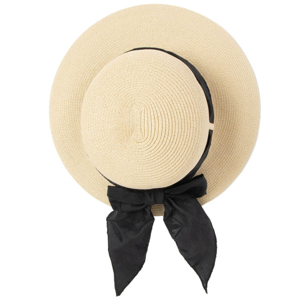 San Diego Hat Company Ultrabraid Round Crown With Tied Bow Black