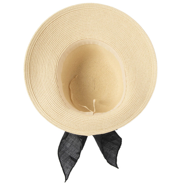 San Diego Hat Company Ultrabraid Round Crown With Tied Bow Black