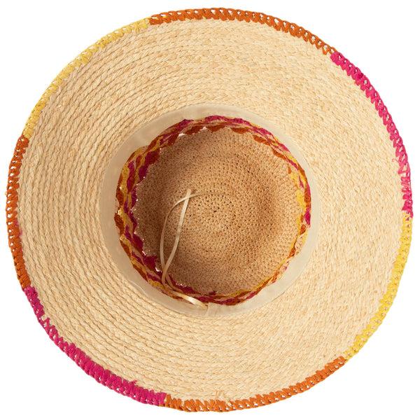 San Diego Hat Company Viviana - Crochet & Braided Raffia Bucket Hat