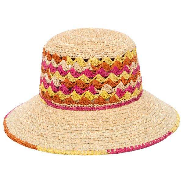 san diego hat company Viviana - Crochet & Braided Raffia Bucket Hat