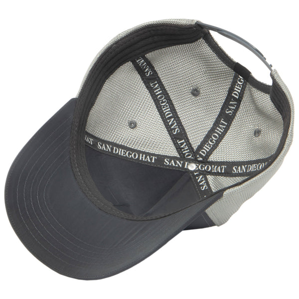 San Diego Hat Company Water Performance - Mens Americana Fishing Trucker Hat Charcoal