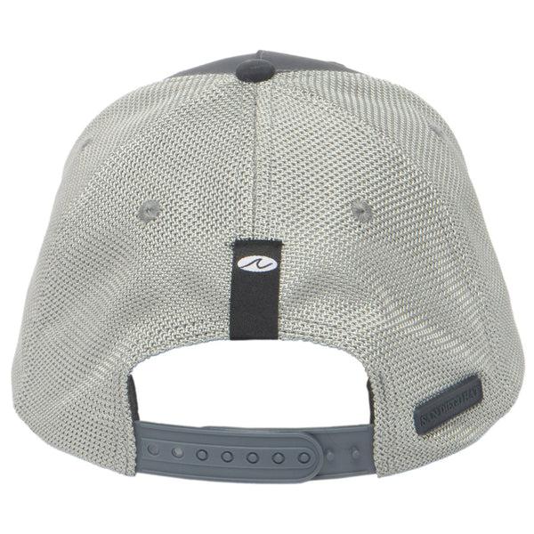 San Diego Hat Company Water Performance - Mens Americana Fishing Trucker Hat Charcoal