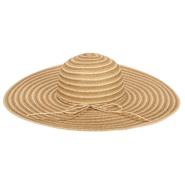 San Diego Hat Company Wide Brim Floppy Sun Hat With Gold Lurex (UBL6836) Natural/Gold