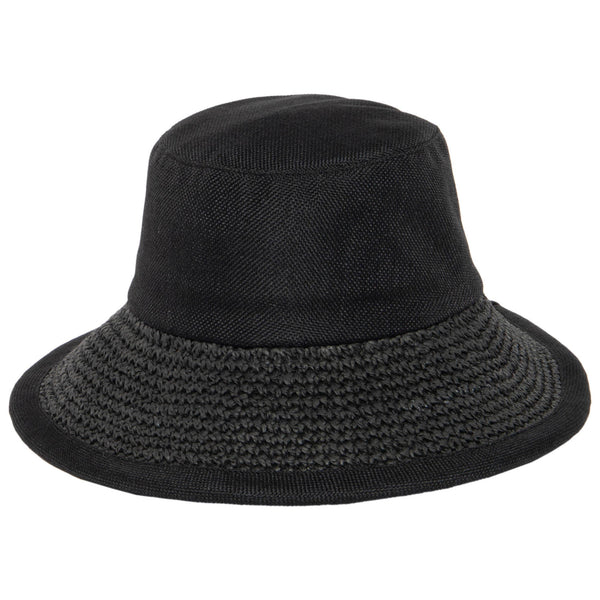san diego hat company Women's Bucket Hat with Collapsible Crown Black
