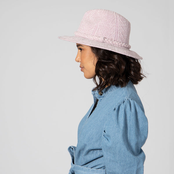 San Diego Hat Company Women's Chenille Patterned Knit Lavender