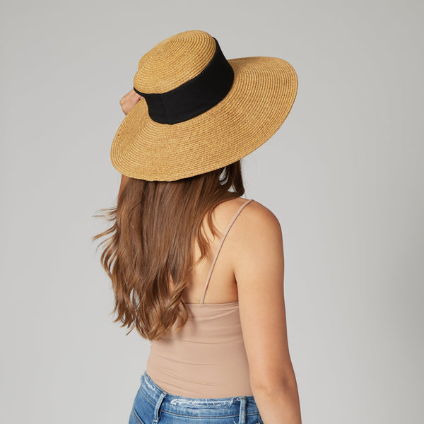 San Diego Hat Company Women's Collapsible Crown Sun Hat Black