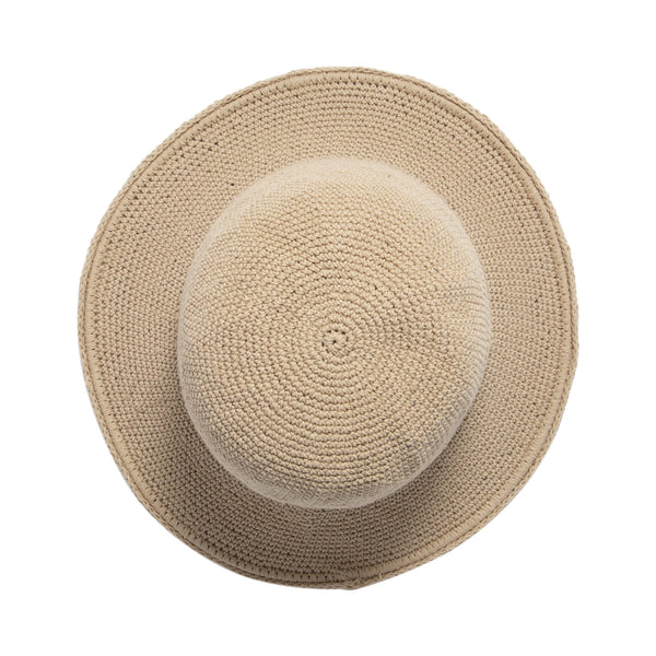 San Diego Hat Company Women's Crocheted Brim Hat Tan