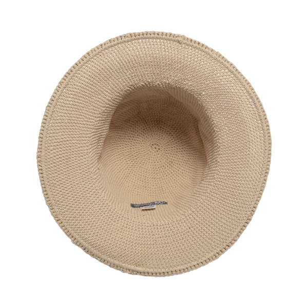 San Diego Hat Company Women's Crocheted Brim Hat Tan