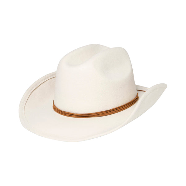 san diego hat company Women's Felt Cowboy Hat w/Twisted Faux Leather Band