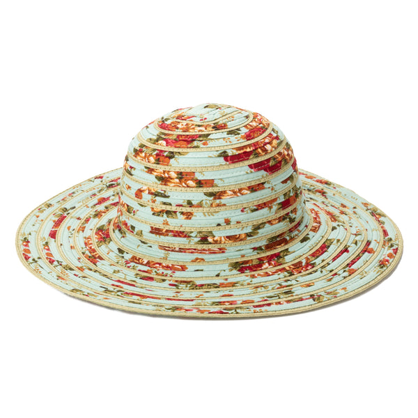 San Diego Hat Company Women's Novelty Ribbon & Paperbraid Sun Hat Floral