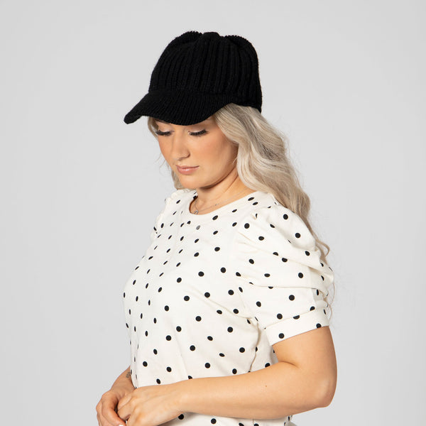 San Diego Hat Company Women's Ribbed Knit Cap Black