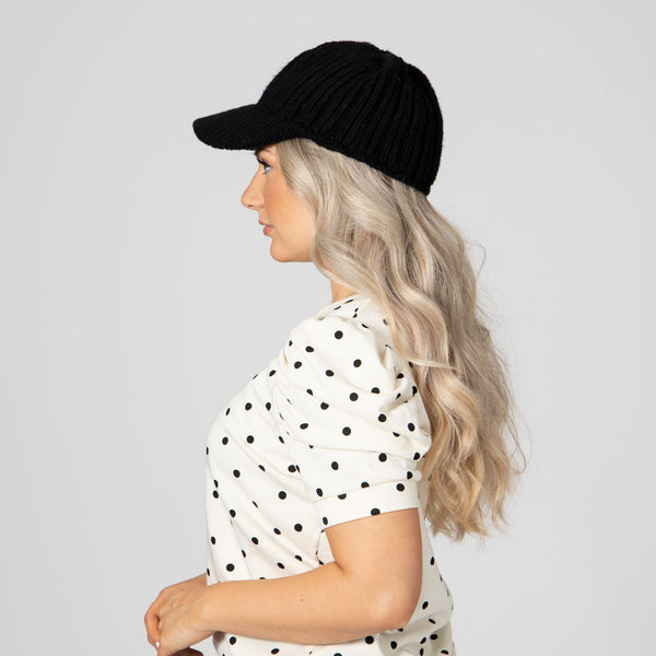 San Diego Hat Company Women's Ribbed Knit Cap Black