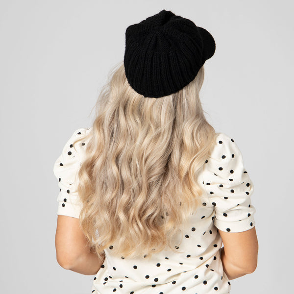 San Diego Hat Company Women's Ribbed Knit Cap Black