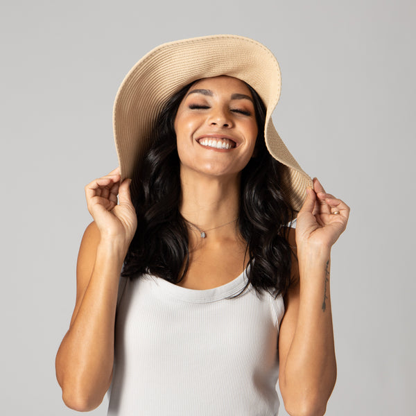 San Diego Hat Company Women's Ribbon Braid Hat With Ticking Black