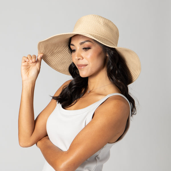 San Diego Hat Company Women's Ribbon Braid Hat With Ticking Black