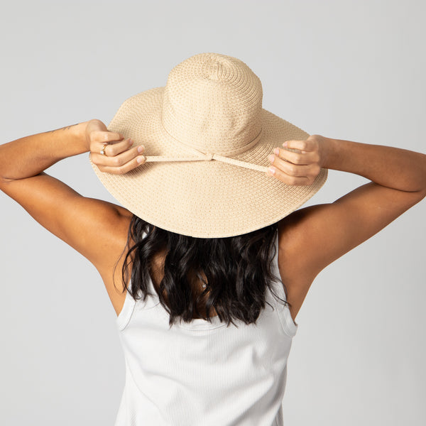 San Diego Hat Company Women's Ribbon Braid Hat With Ticking Black