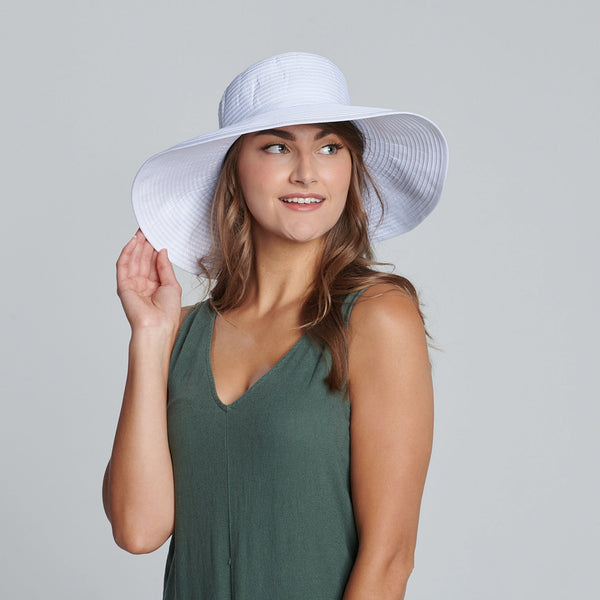 San Diego Hat Company Women's Ribbon Braid Large Brim Hat Black