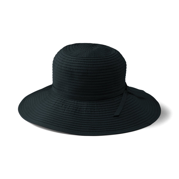 san diego hat company Women's Ribbon Medium Brim Floppy Black
